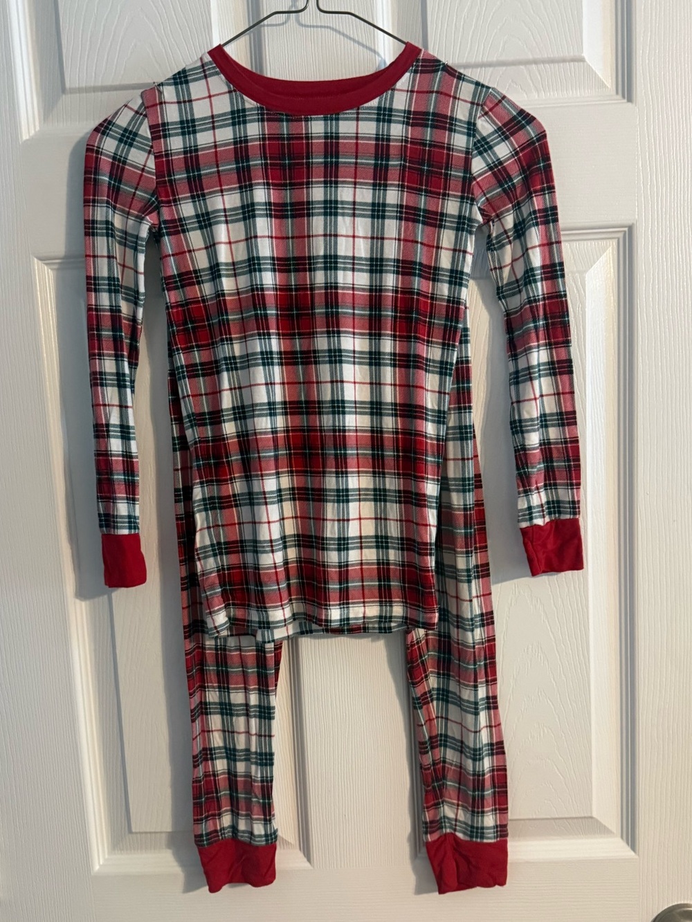 Little Sleepies Kids Christmas Plaid Pajama Set Red Green Size 7/8